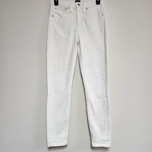 J. Crew jeans white denim high-rise skinny designer minimalist preppy 27